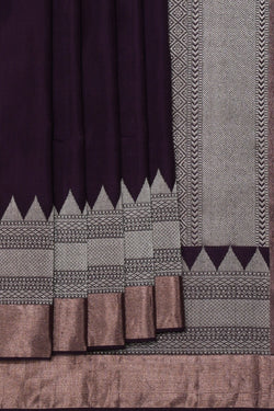 Image of Kanchipuram Silk Violet Saree