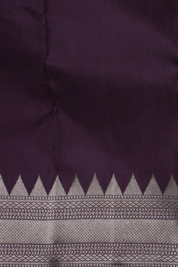 Image of Kanchipuram Silk Violet Saree