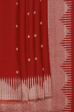 Image of Kanchipuram Silk Red Saree