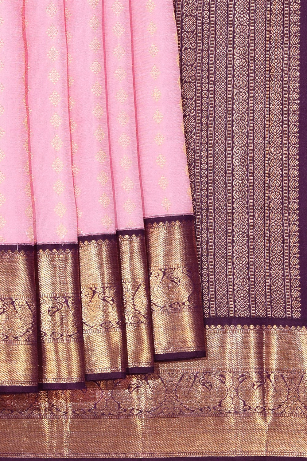 Kanchipuram Silk Pink Saree