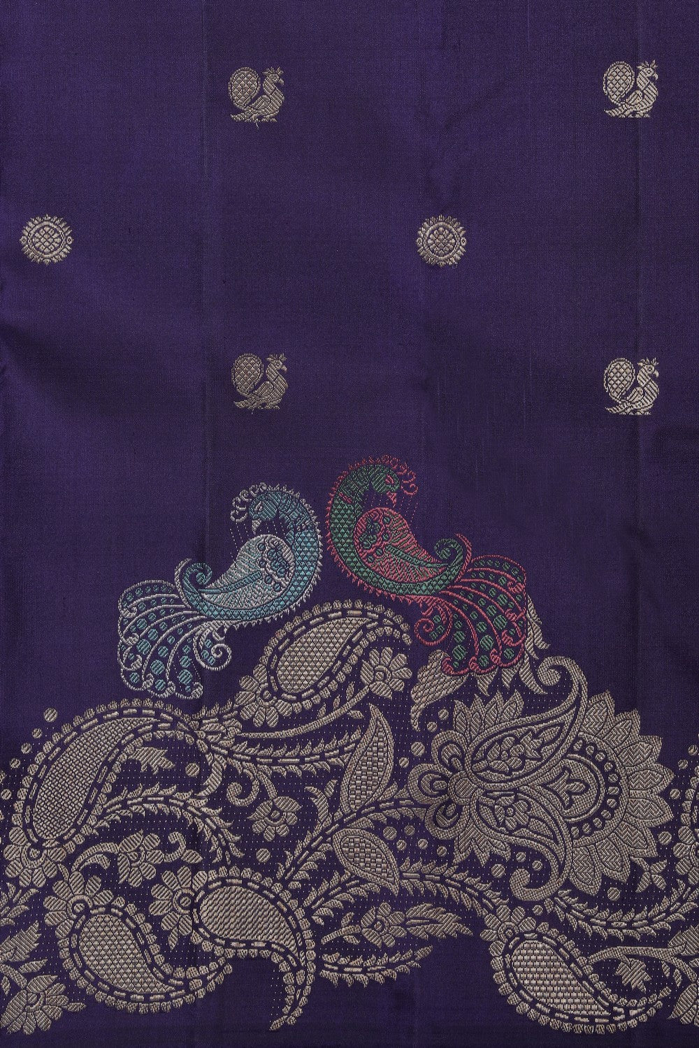 Kanchipuram Silk Violet Saree