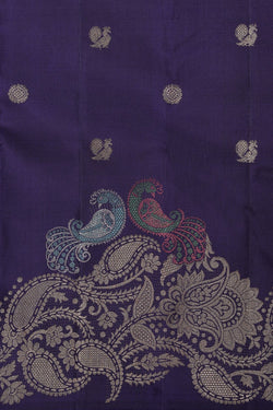 Image of Kanchipuram Silk Violet Saree