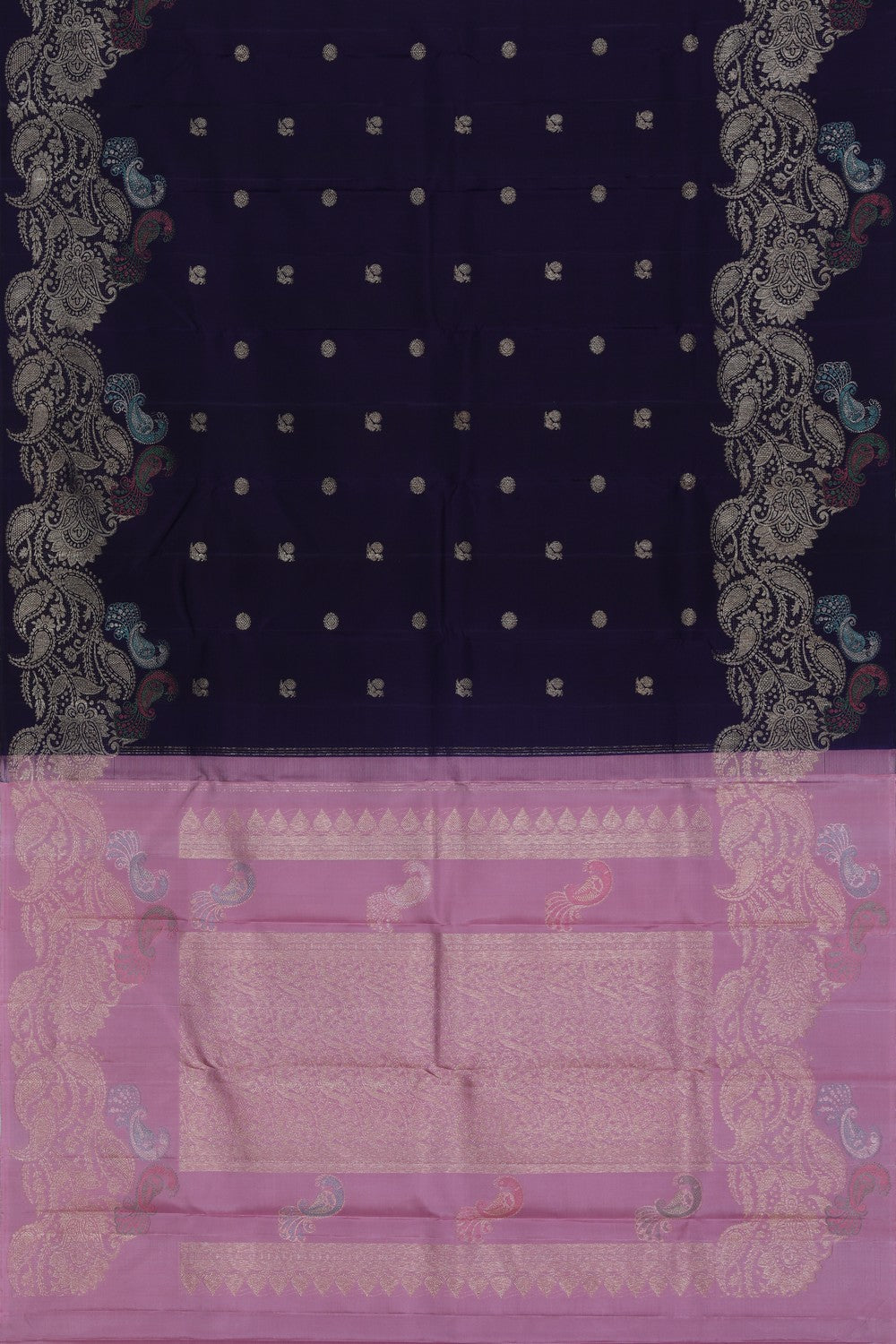 Kanchipuram Silk Violet Saree