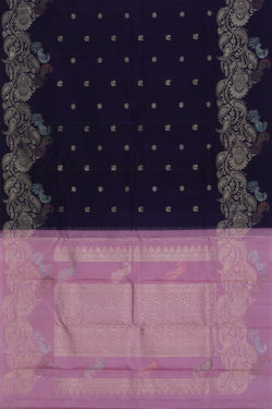 Image of Kanchipuram Silk Violet Saree