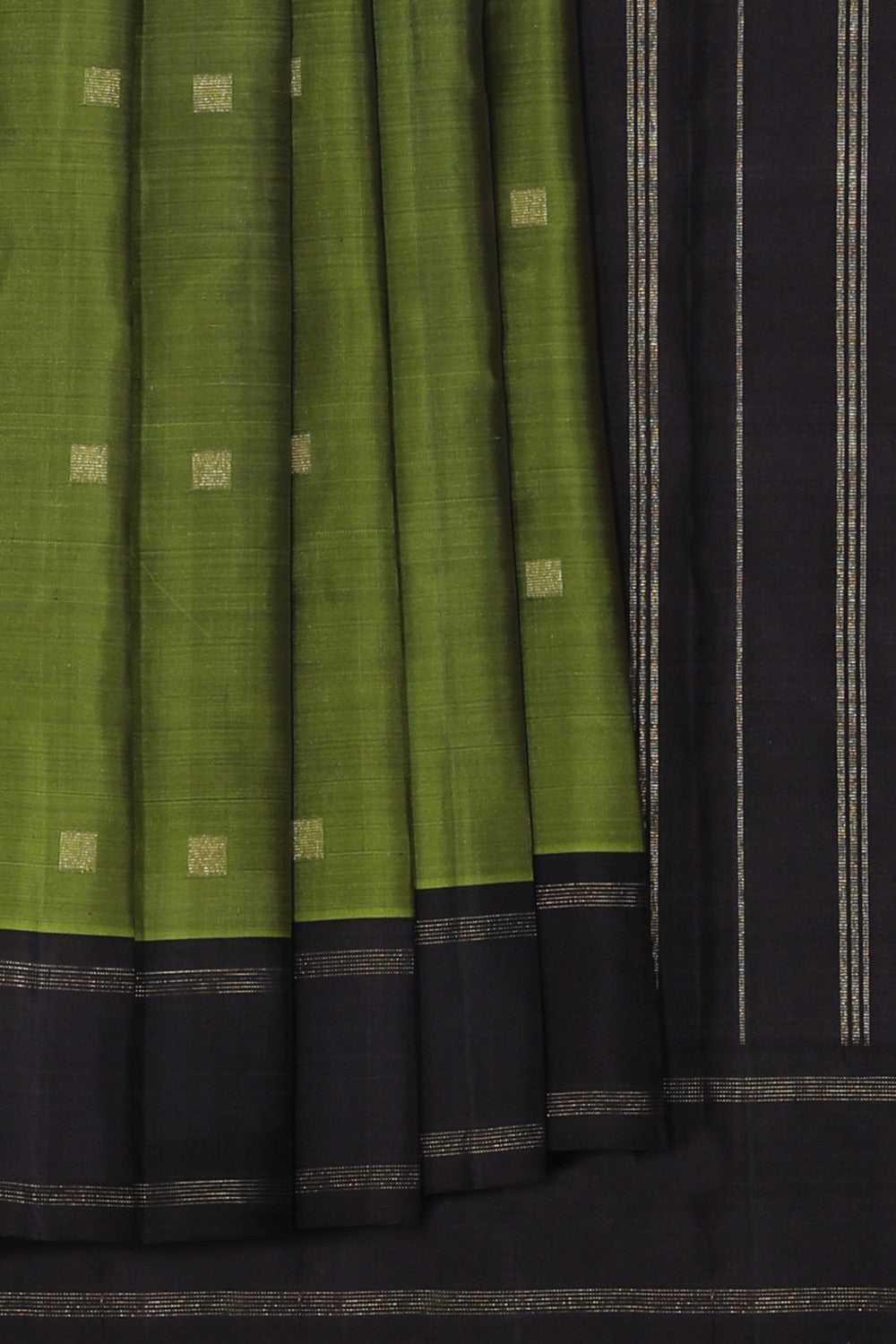 Kanchipuram Silk Moss Green Saree