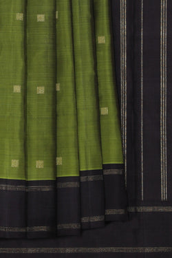 Image of Kanchipuram Silk Moss Green Saree