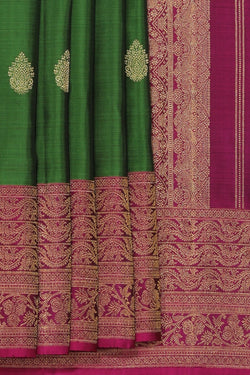 Image of Kanchipuram Silk Green Saree