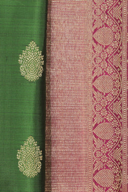 Image of Kanchipuram Silk Green Saree