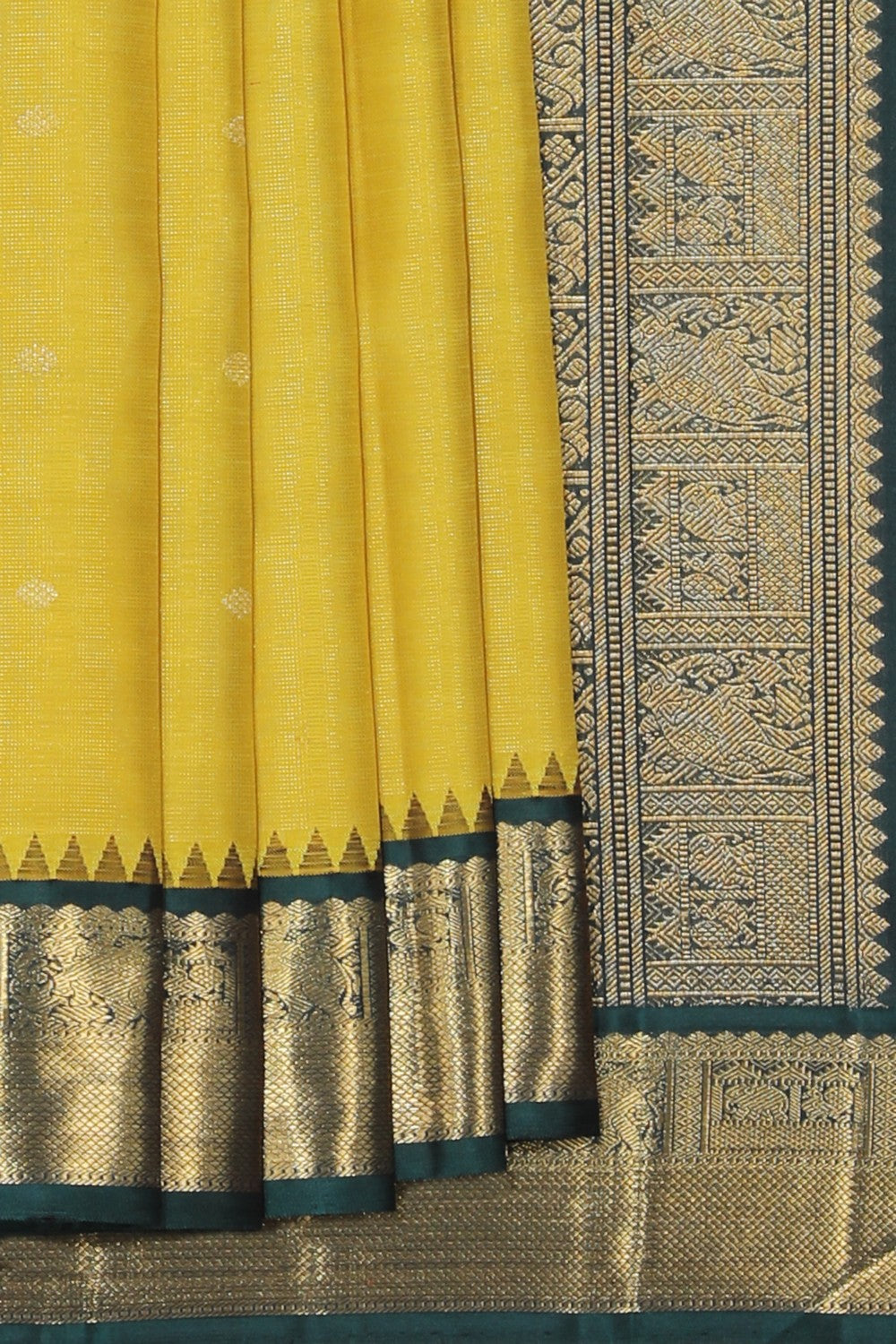 Kanchipuram Silk Fenugreek Green Saree