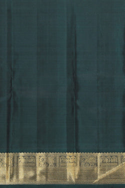 Image of Kanchipuram Silk Fenugreek Green Saree