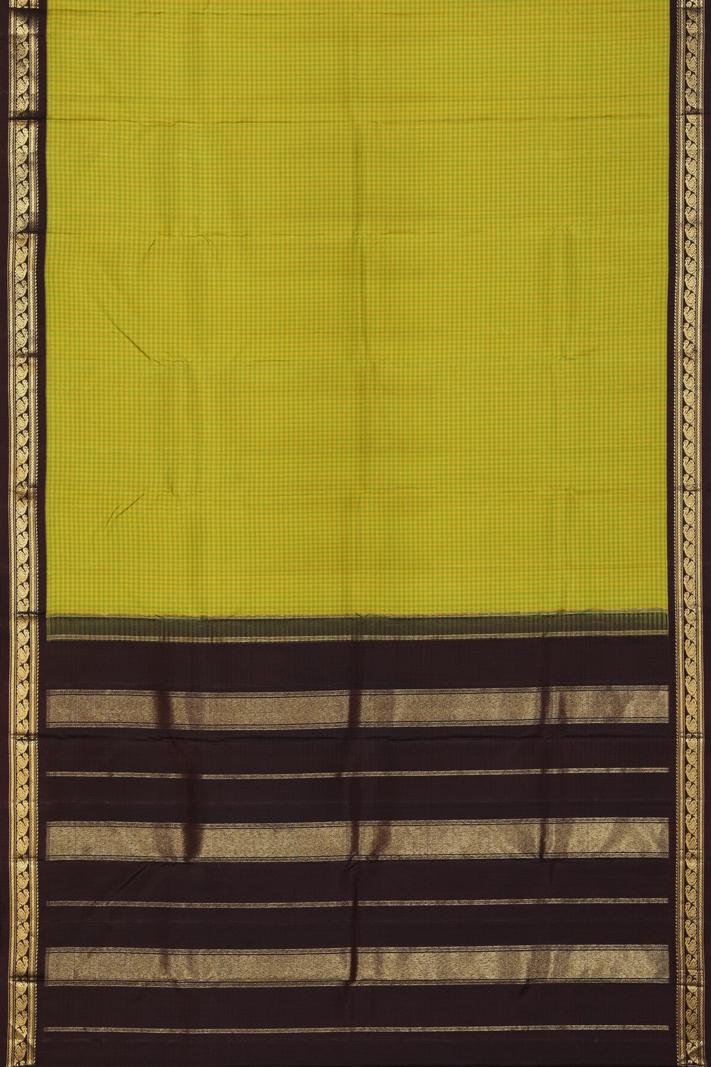 Kanchipuram Silk Yellow Saree