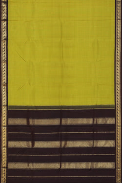 Image of Kanchipuram Silk Yellow Saree