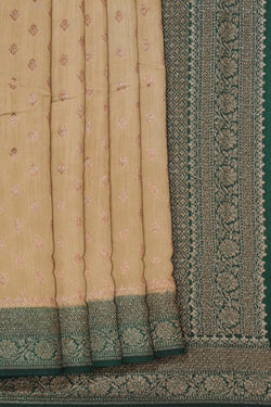 Image of Tussar Silk Handloom Banarasi Saree