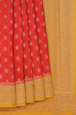 Image of Tussar Silk Handloom Banarasi Saree