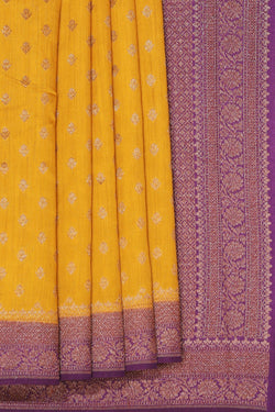 Image of Tussar Silk Handloom Banarasi Saree