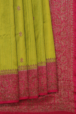 Image of Dupion Silk Handloom Banarasi Saree