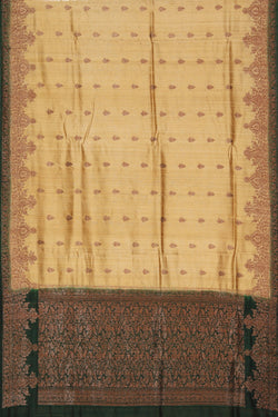 Image of Dupion Silk Handloom Banarasi Saree