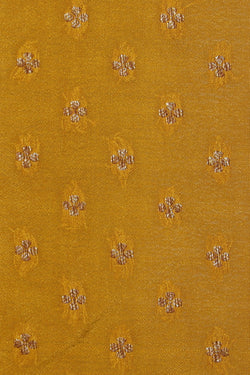 Image of Banarasi Crepe Silk Mustard Saree