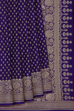 Image of Banarasi Crepe Silk Purple Saree