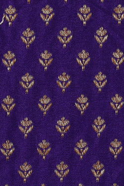 Image of Banarasi Crepe Silk Purple Saree