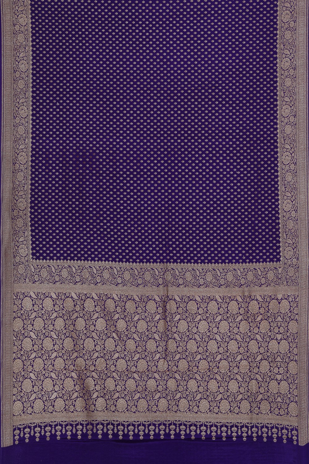 Banarasi Crepe Silk Purple Saree