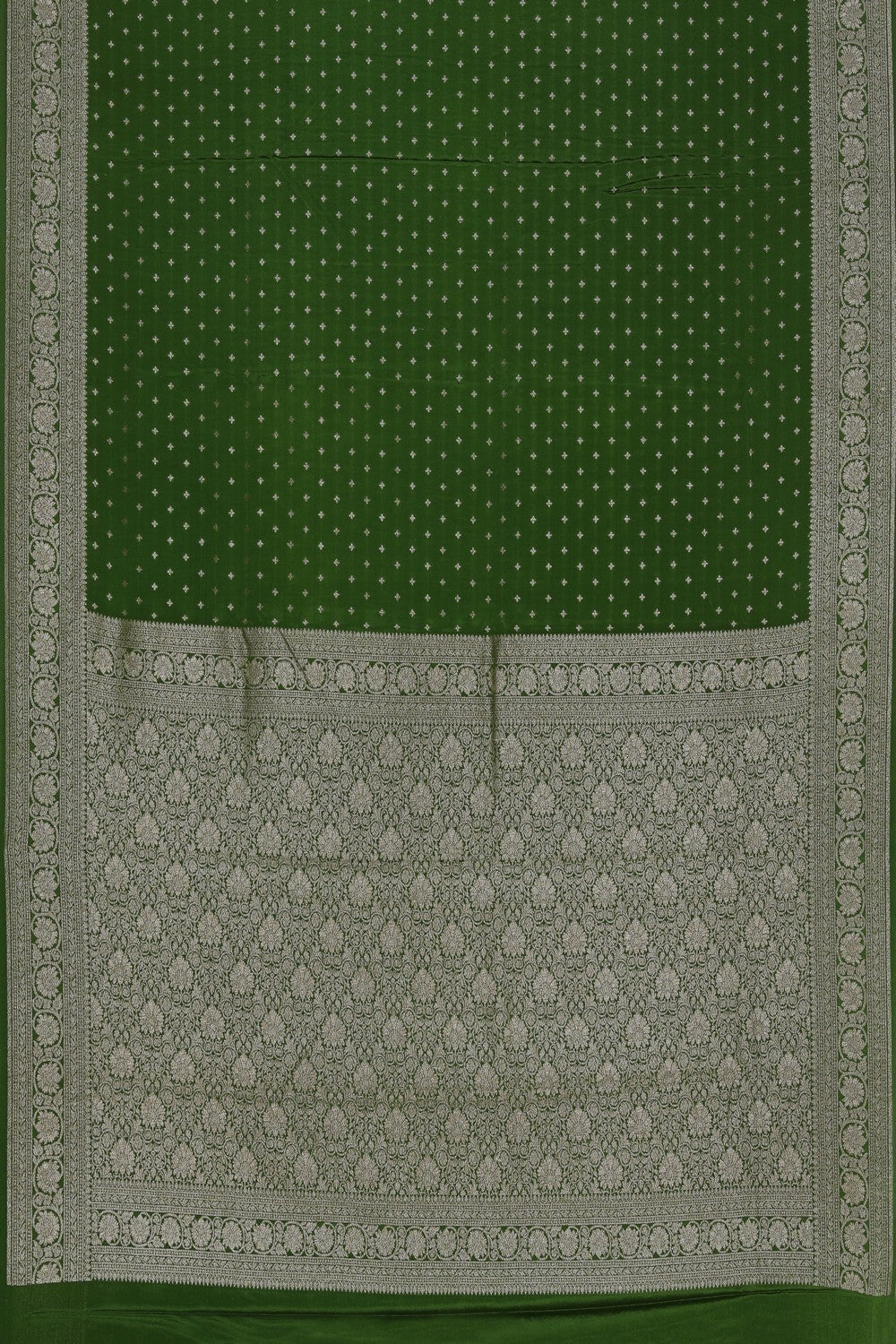 Banarasi Crepe Silk Green Saree