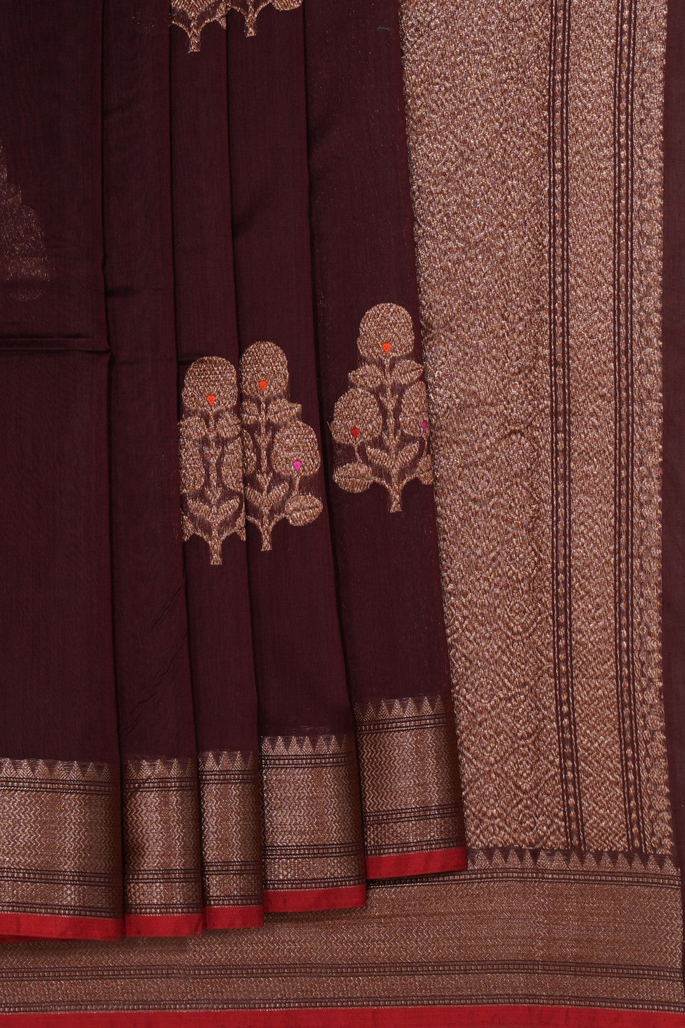 Banarasi Cotton Silk Maroon Saree