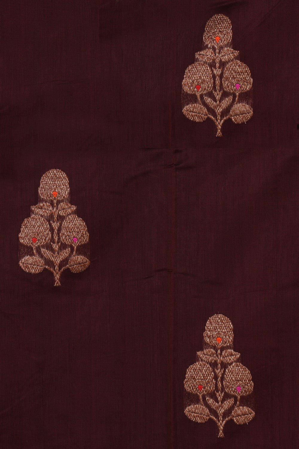 Banarasi Cotton Silk Maroon Saree