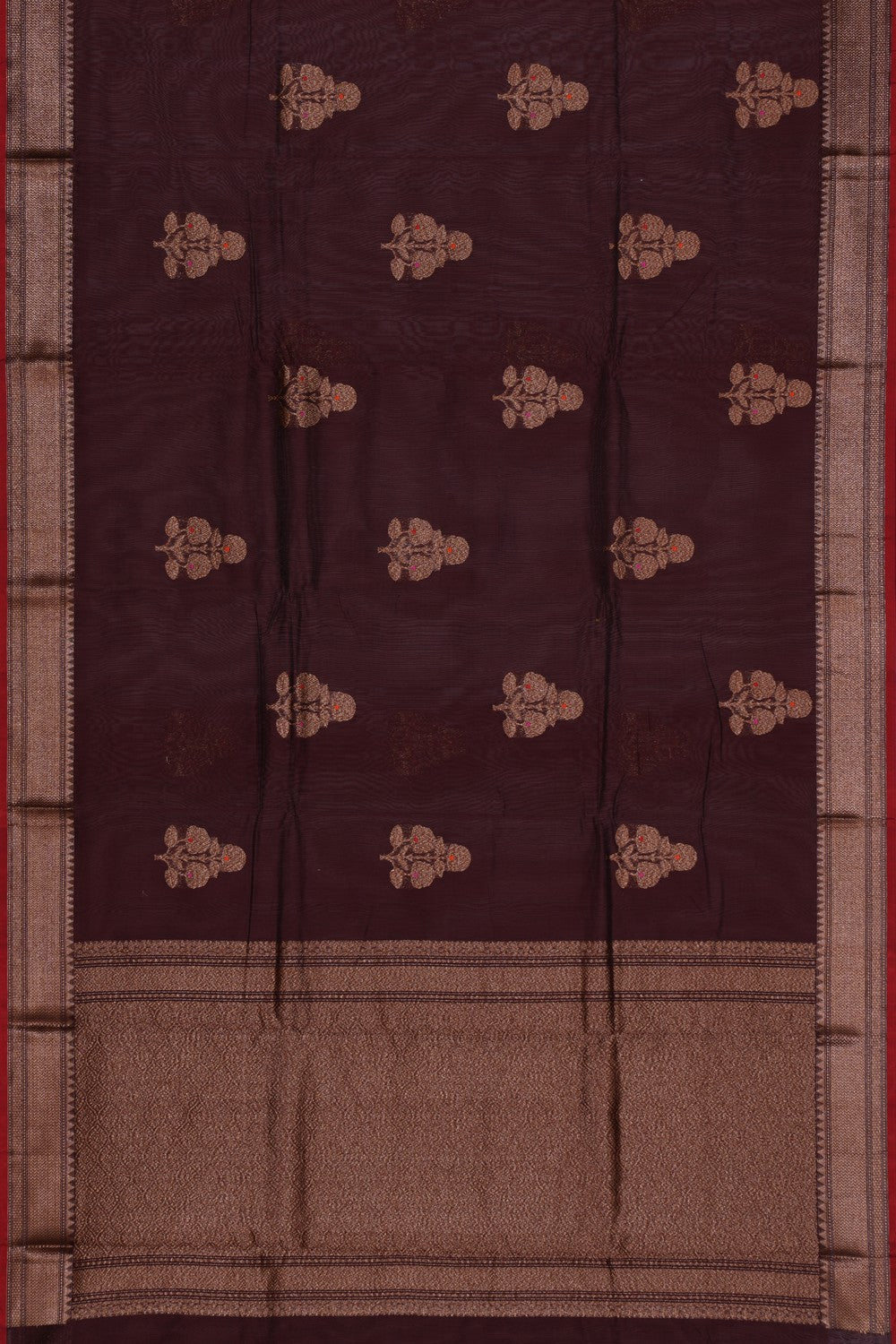 Banarasi Cotton Silk Maroon Saree