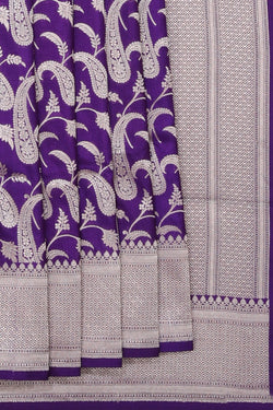 Image of Banarasi Silk Purple Saree