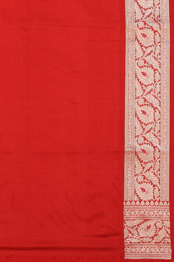 Image of Banarasi Silk Red Saree