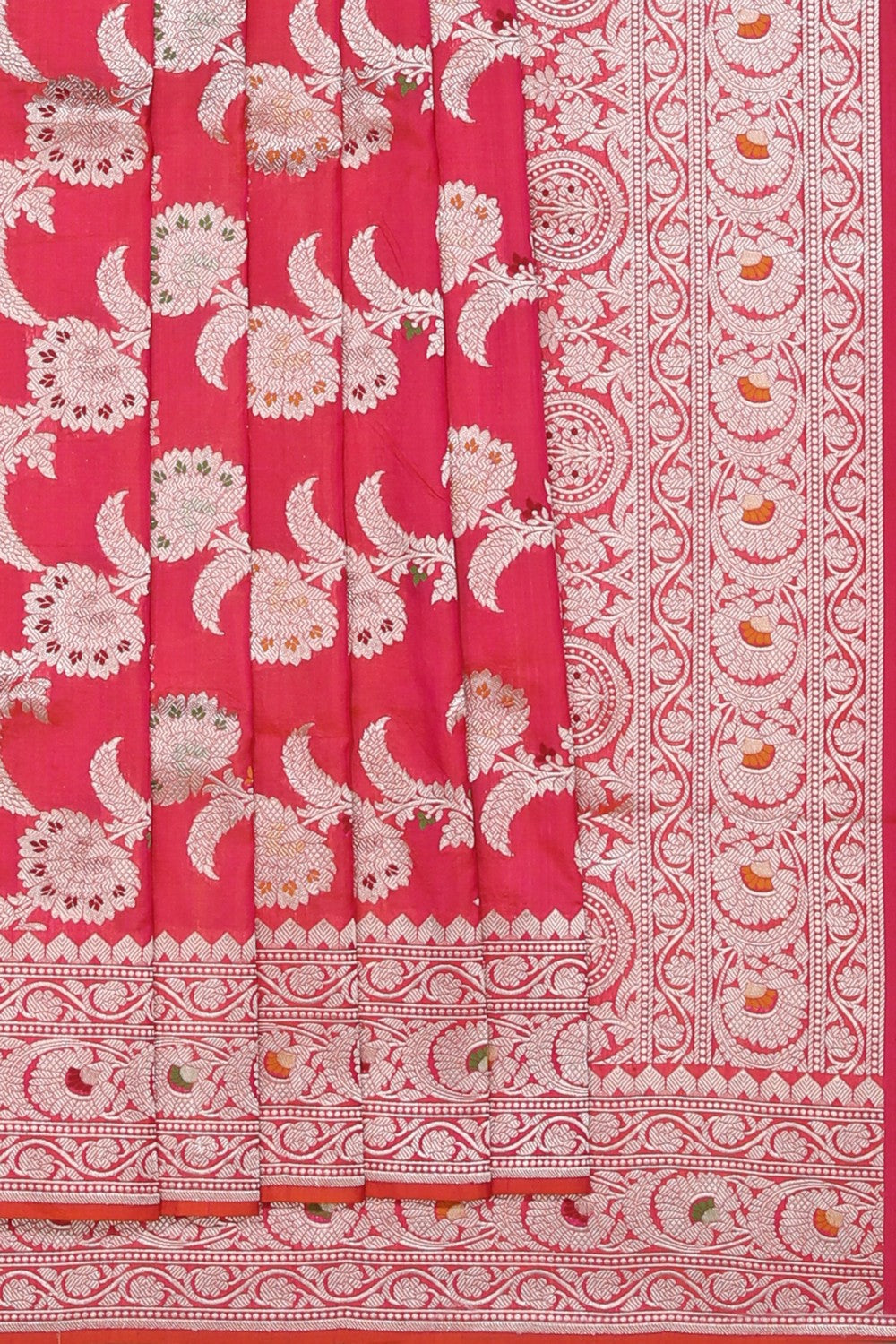 Banarasi Silk Fuchsia-Pink Saree