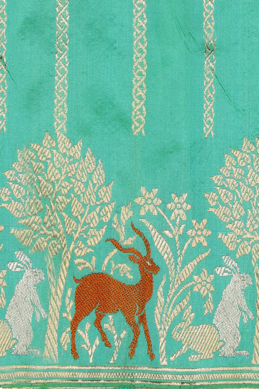 Banarasi Silk Aqua Green Saree