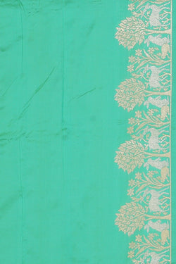 Image of Banarasi Silk Aqua Green Saree