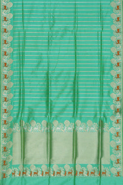 Image of Banarasi Silk Aqua Green Saree