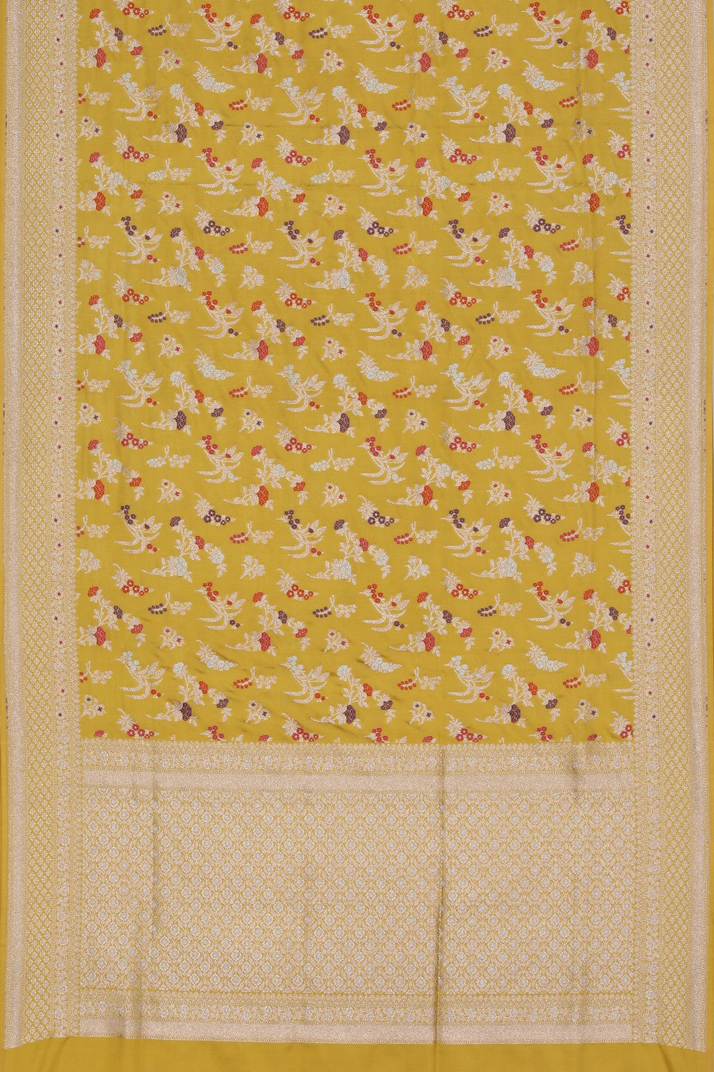 Banarasi Katan Silk Yellow Saree