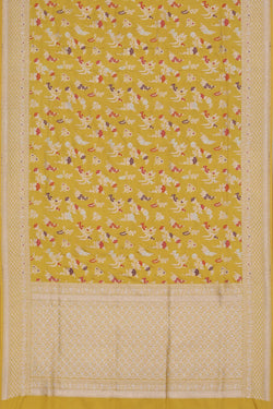 Image of Banarasi Katan Silk Yellow Saree