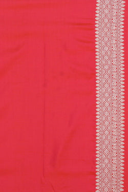 Image of Banarasi Silk Mint-Orange Saree