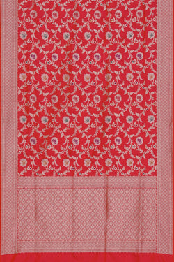 Image of Banarasi Silk Mint-Orange Saree