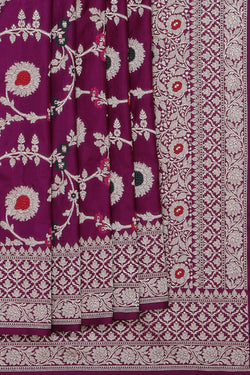 Image of Banarasi Silk Purple Saree