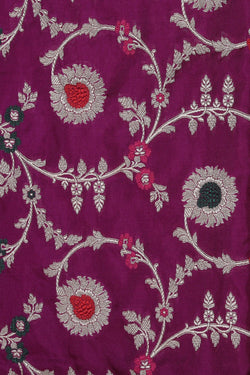 Image of Banarasi Silk Purple Saree