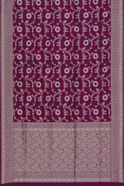 Image of Banarasi Silk Purple Saree