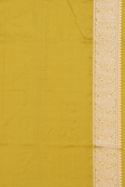 Image of Banarasi Silk Fenugreek Green Saree