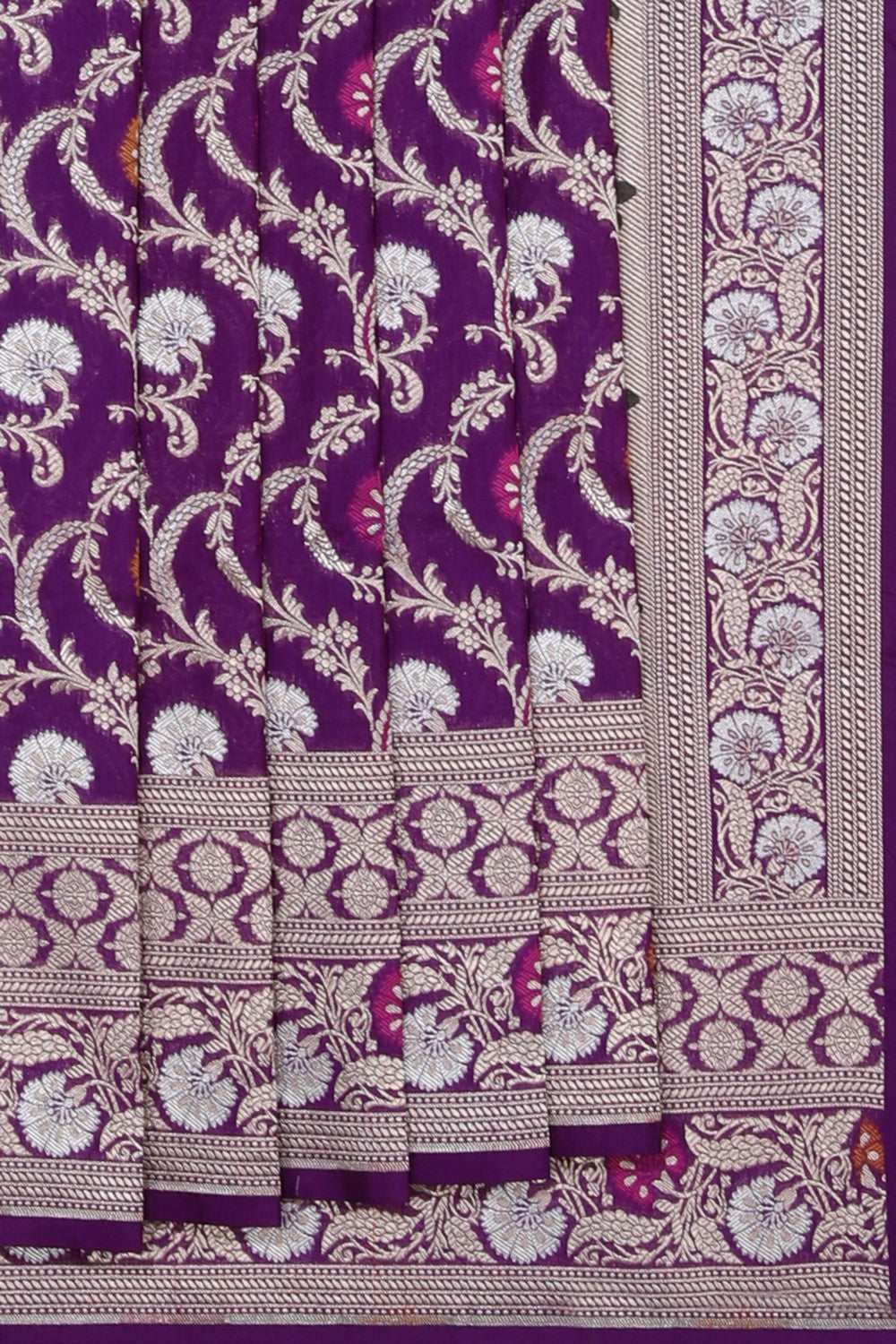 Banarasi Katan Silk Violet Saree