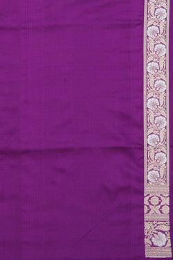 Image of Banarasi Katan Silk Violet Saree