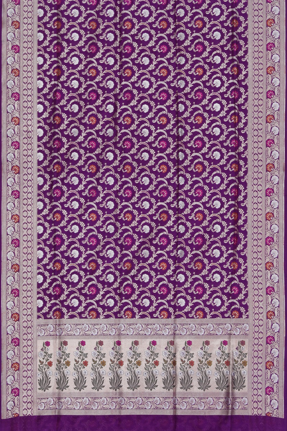 Banarasi Katan Silk Violet Saree