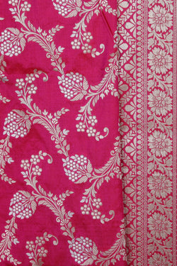 Image of Banarasi Silk Pink Saree