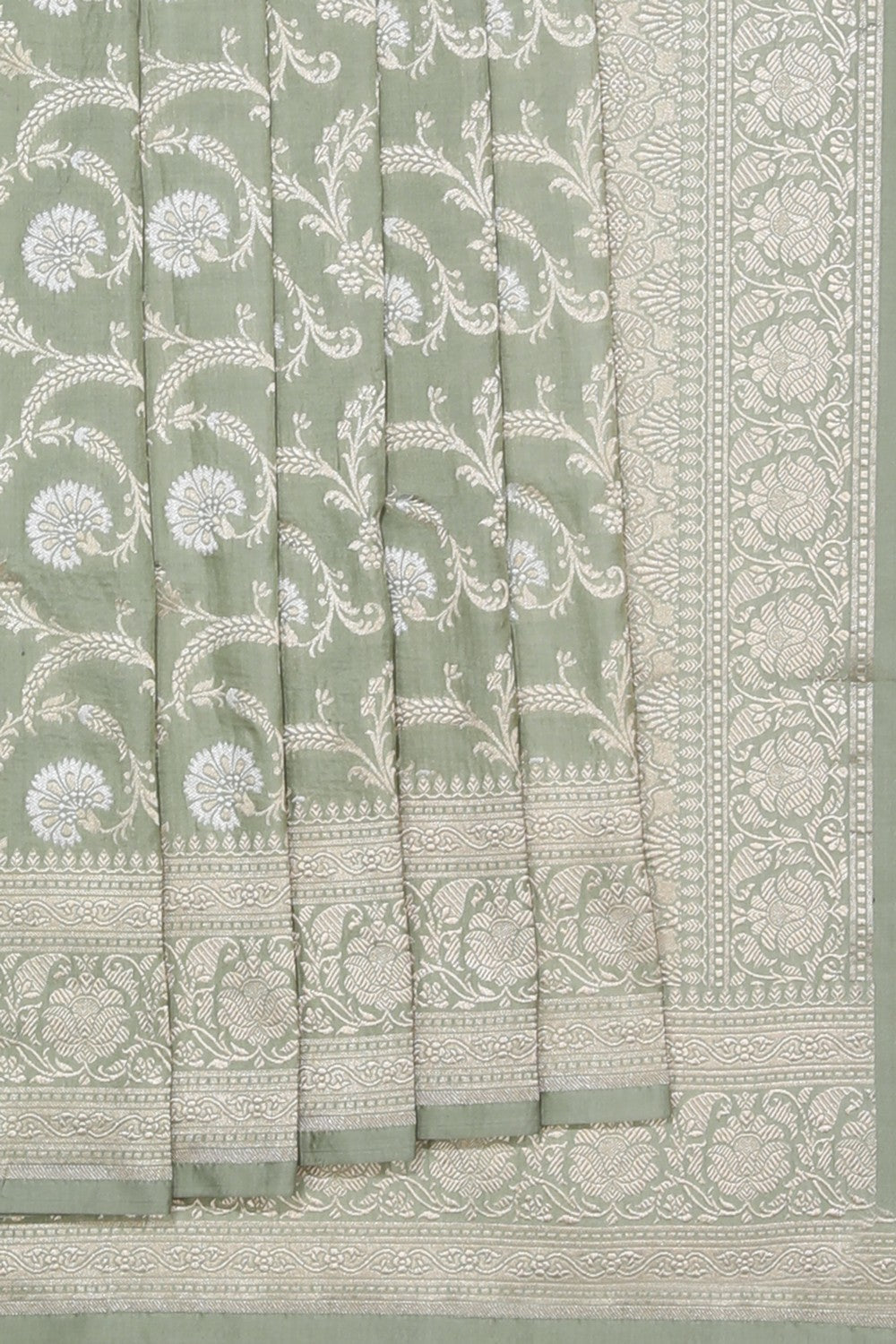 Banarasi Silk Sage Green Saree