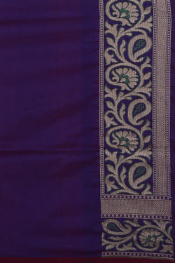 Image of Banarasi Silk Blue Saree