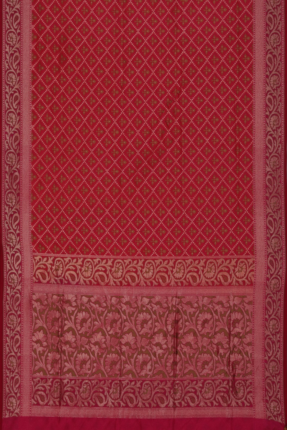 Banarasi Silk Fuchsia-Pink Saree